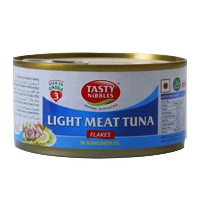 Tasty Nibbles Light Meat Tuna Flakes In Su 185 gm