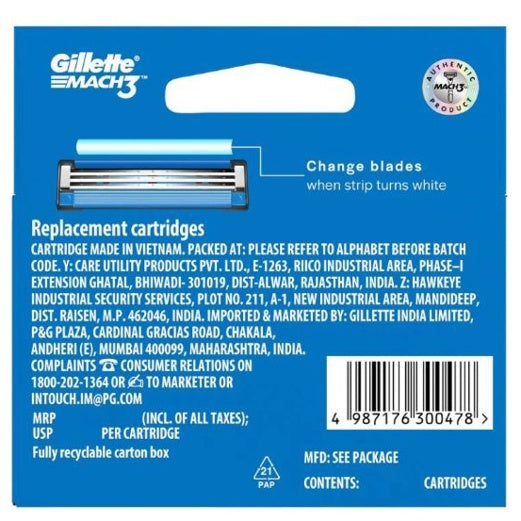 Gillette Mach3 Cartridge 2 pcs