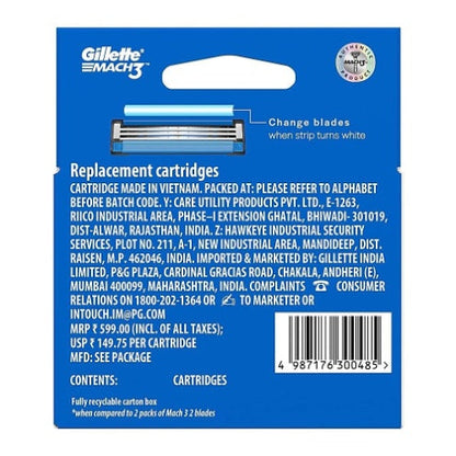 Gillette Mach3 Cartridge 4 pcs