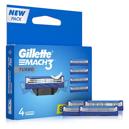 Gillette Mach3 Turbo Cartridge 4 pcs
