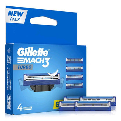 Gillette Mach3 Turbo Cartridge 4 pcs
