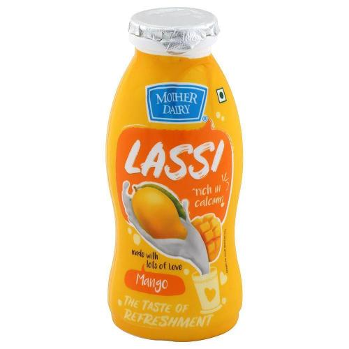 Mother Dairy Lassi Mango Bottle 180 ml