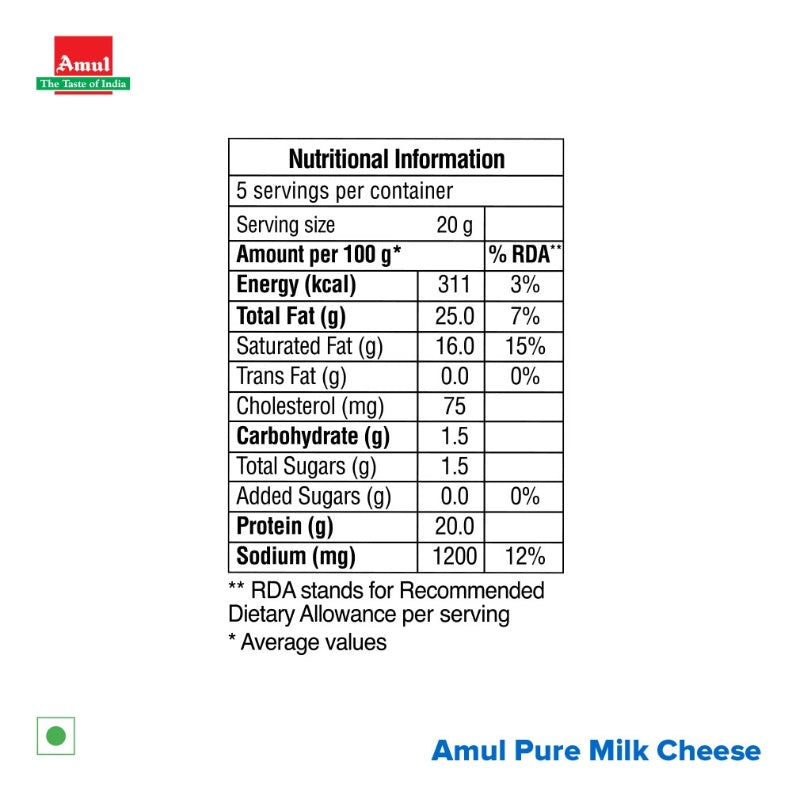 Amul Cheese Slice 100 g