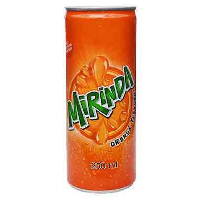 Mirinda Orange Carbonated Soft Drink Can 250 ml