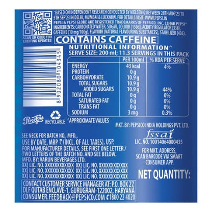 Pepsi Carbonated Soft Drink Pet Bottle 2.25 ltr
