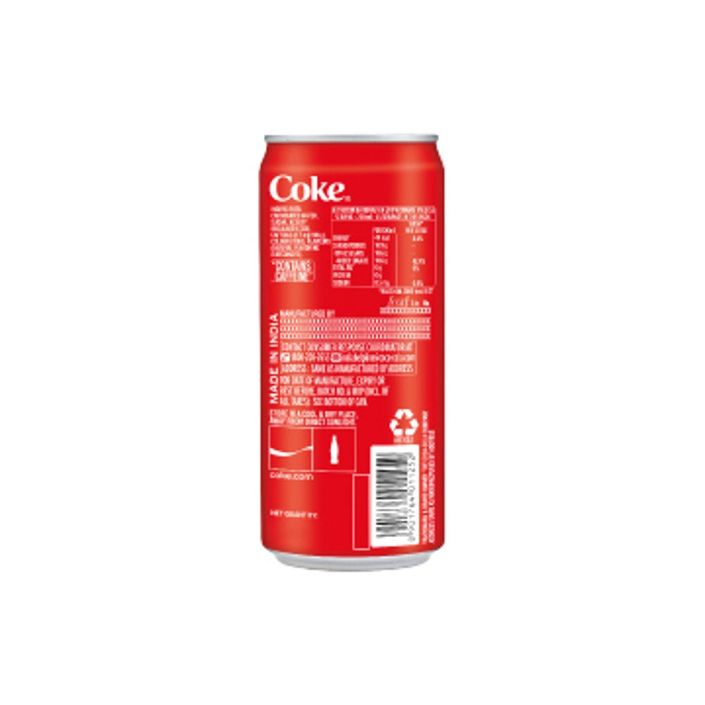 Coca Cola Carbonated Soft Drink Can 300 ml