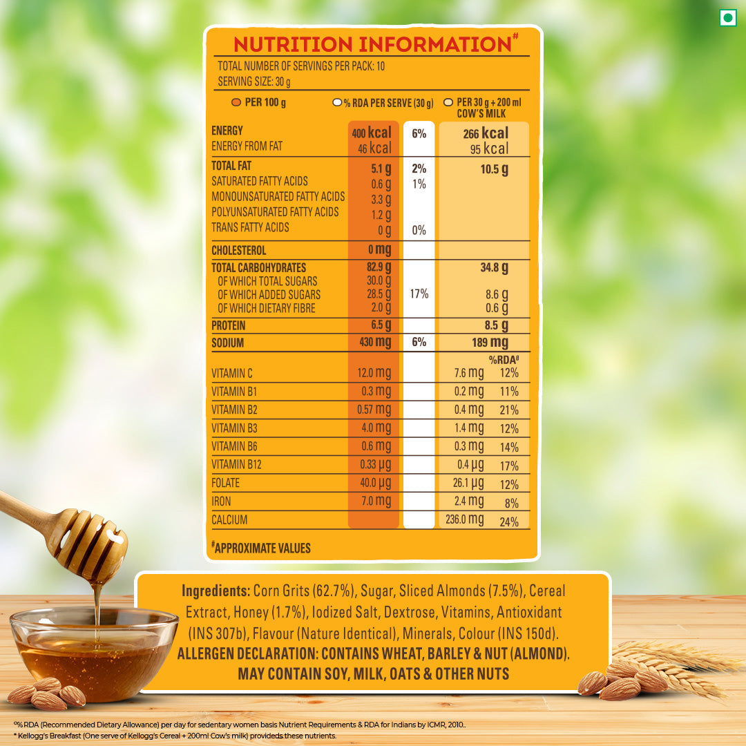 Kellogg'S Cornflakes Almond & Honey Box 300 g