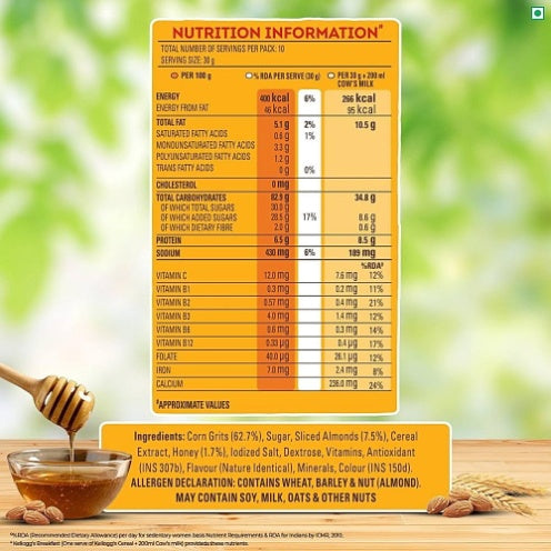 Kellogg'S Corn Flakes Almond & Honey Pouch 1 kg