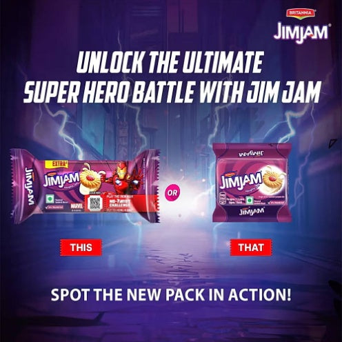 Britannia Jim Jam Cream Biscuit 138 g