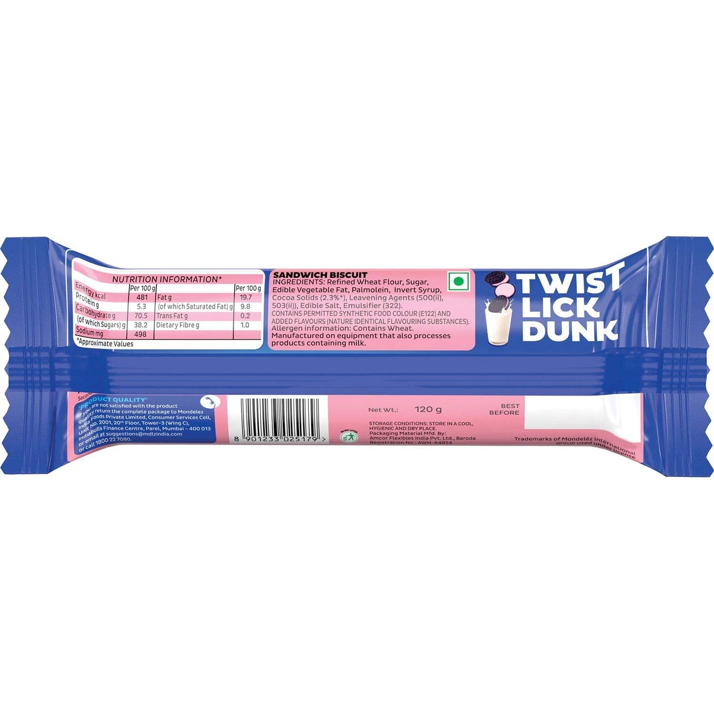 Cadbury Oreo Strawberry Creme Biscuit 120 g