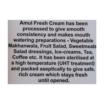 Amul Fresh Cream Edge Tetrapak 250 ml