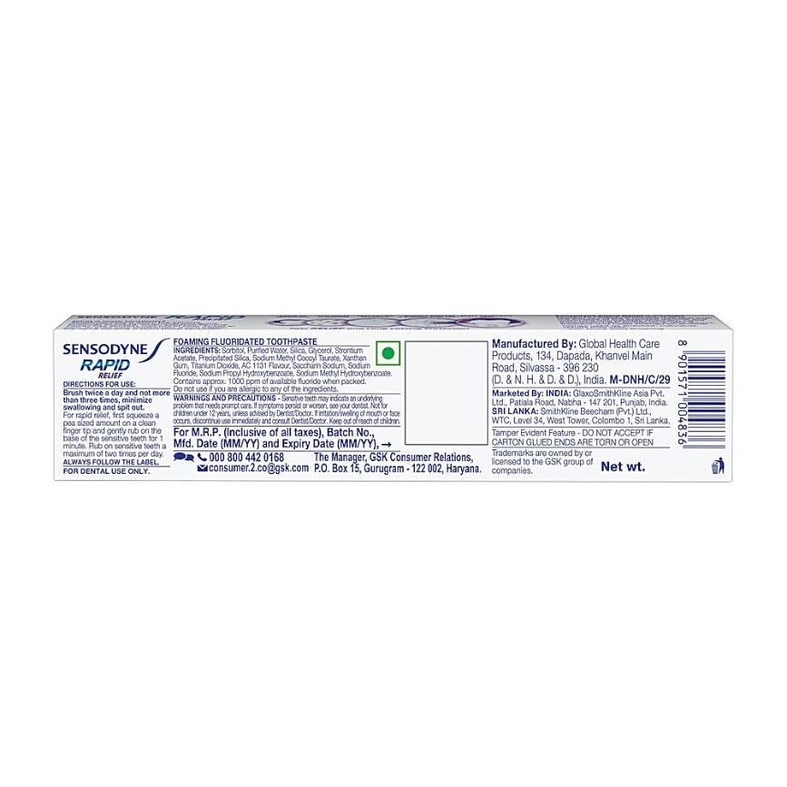 Sensodyne Rapid Relief Toothpaste 80 g