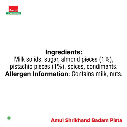 Amul Shrikhand Badam Pista Tub 500 g