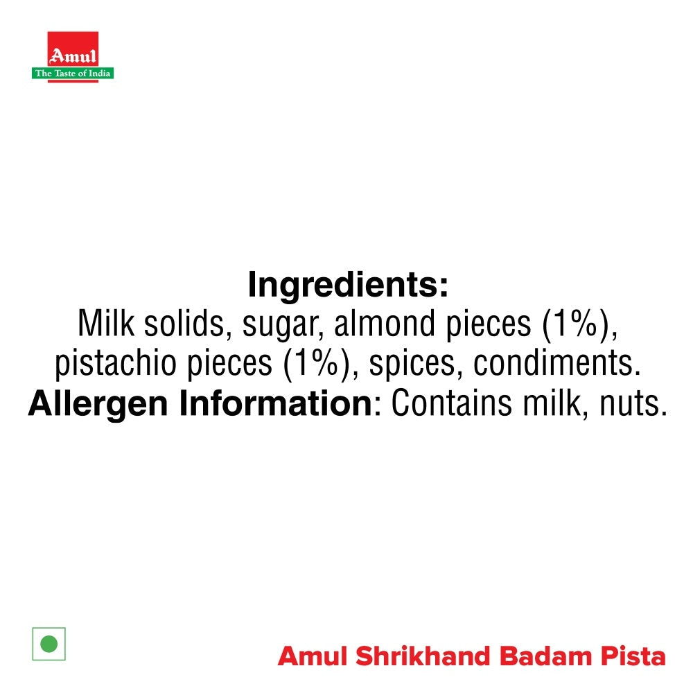 Amul Shrikhand Badam Pista Cup 200 g