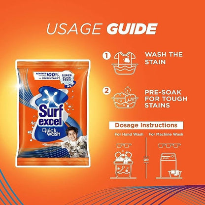 Surf Excel Quick Wash Detergent Powder 500 g