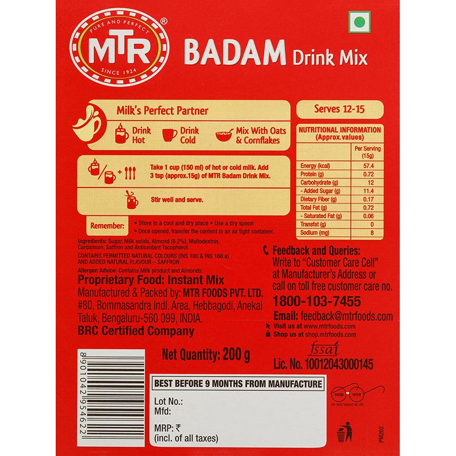 Mtr Badam Drink Instant Mix 200 g
