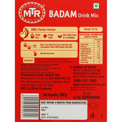 Mtr Badam Drink Instant Mix 200 g