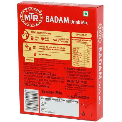 Mtr Badam Drink Instant Mix 200 g
