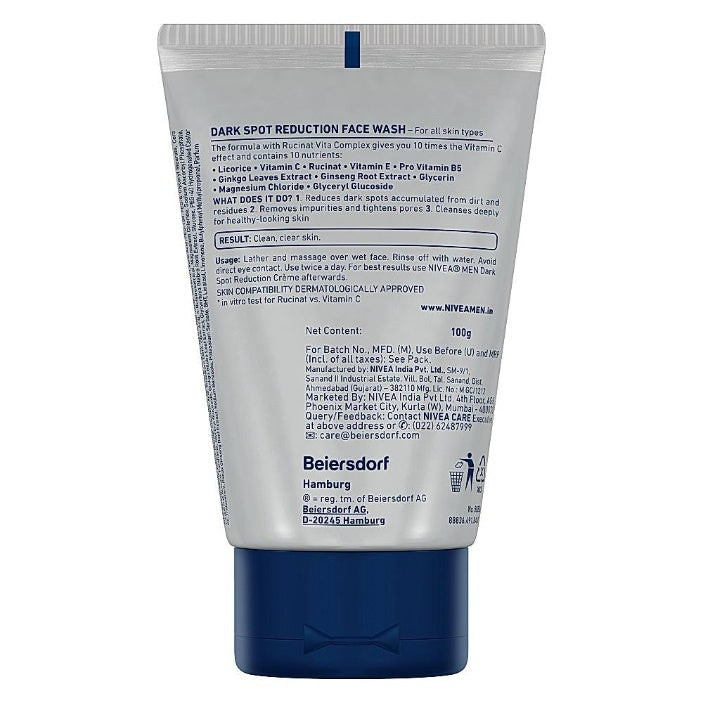 Nivea Men Dark Spot Reduction Face Wash 100 ml