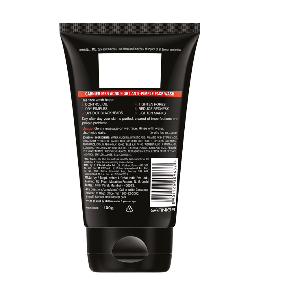 Garnier Men Acno Fight Face Wash 100 ml