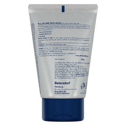 Nivea Men All In 1 Charcoal Face Wash 100 g