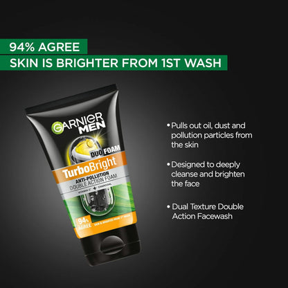 Garnier Men Powerwhite Duo Face Wash 100 g