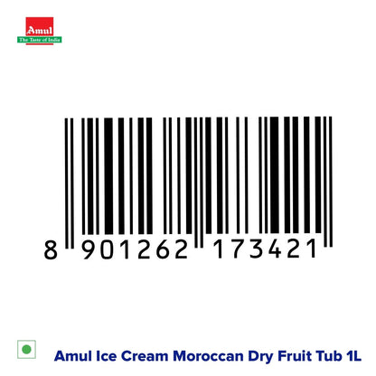Amul Moroccan Dryfruit Icecream 1 ltr (party pack)