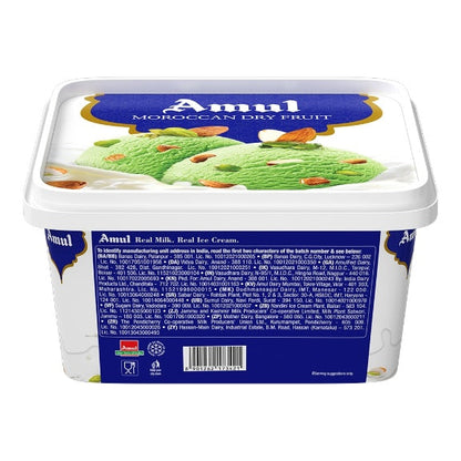 Amul Moroccan Dryfruit Icecream 1 ltr (party pack)