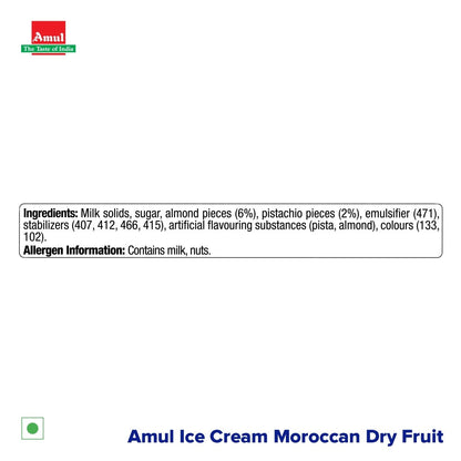 Amul Moroccan Dryfruit Icecream 1 ltr (party pack)