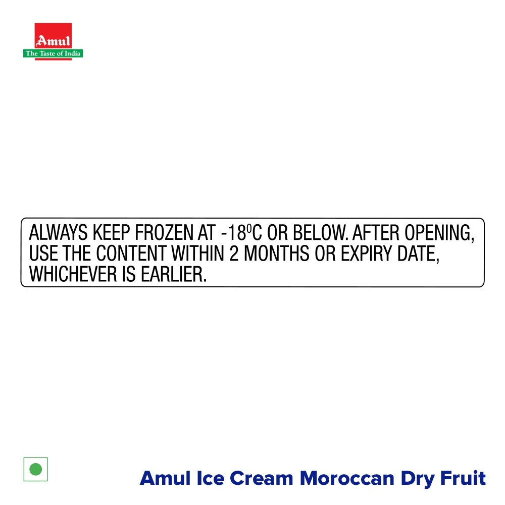 Amul Moroccan Dryfruit Icecream 1 ltr (party pack)