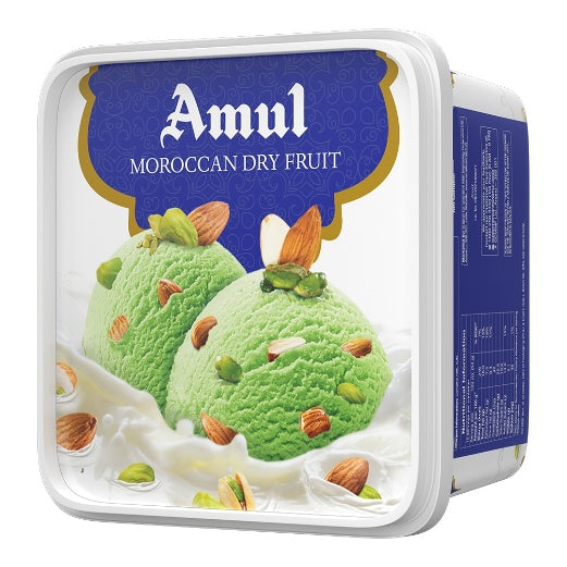 Amul Moroccan Dryfruit Icecream 1 ltr (party pack)