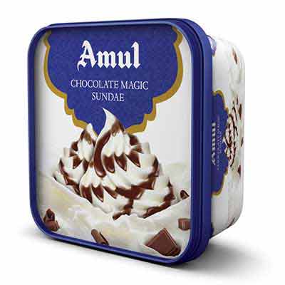 Amul Sundae Strawberry Magic 1 Ltr (Icecream Partypack)