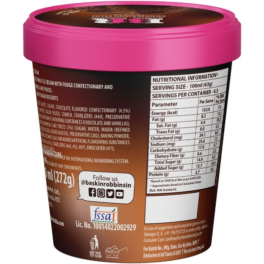 Baskin Robbins Mississippi Mud Ice Cream 500 ml