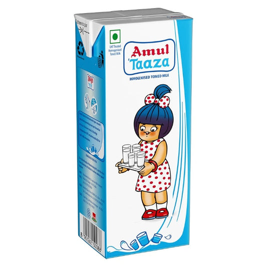 Amul Taaza Toned Milk Tetrapack 200 ml