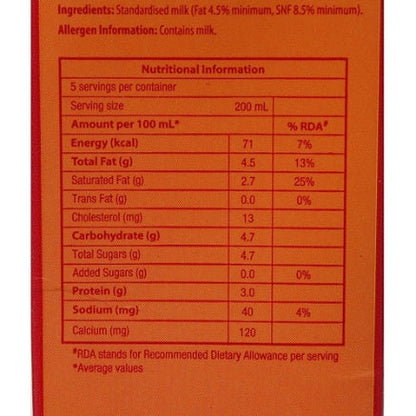 Amul Gold Milk Tetrapack 1 ltr