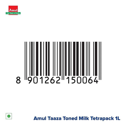 Amul Taaza Toned Milk Tetrapack 1 ltr