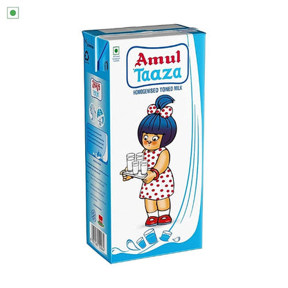 Amul Taaza Toned Milk Tetrapack 1 ltr