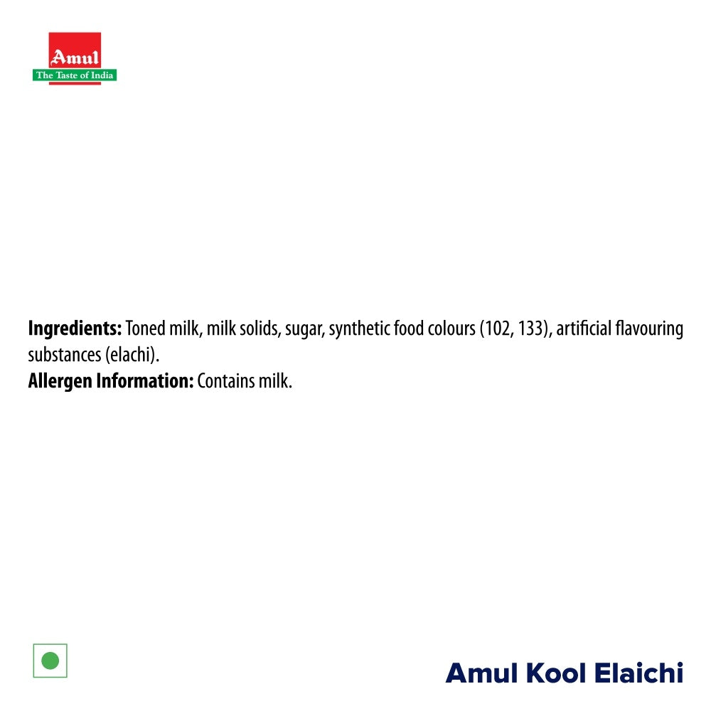Amul Kool Elaichi Flavouredmilk 180 ml