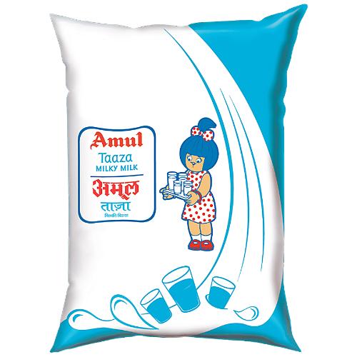 Amul Taaza Milk Pouch 1 Ltr