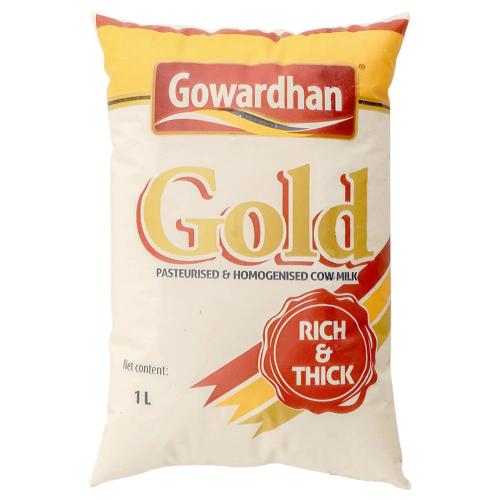 Gowardhan Gold Cow Milk Pouch 1 Ltr