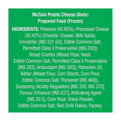 Mccain Cheese Shotz 400 g