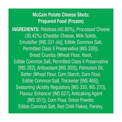 Mccain Cheese Shotz 400 g