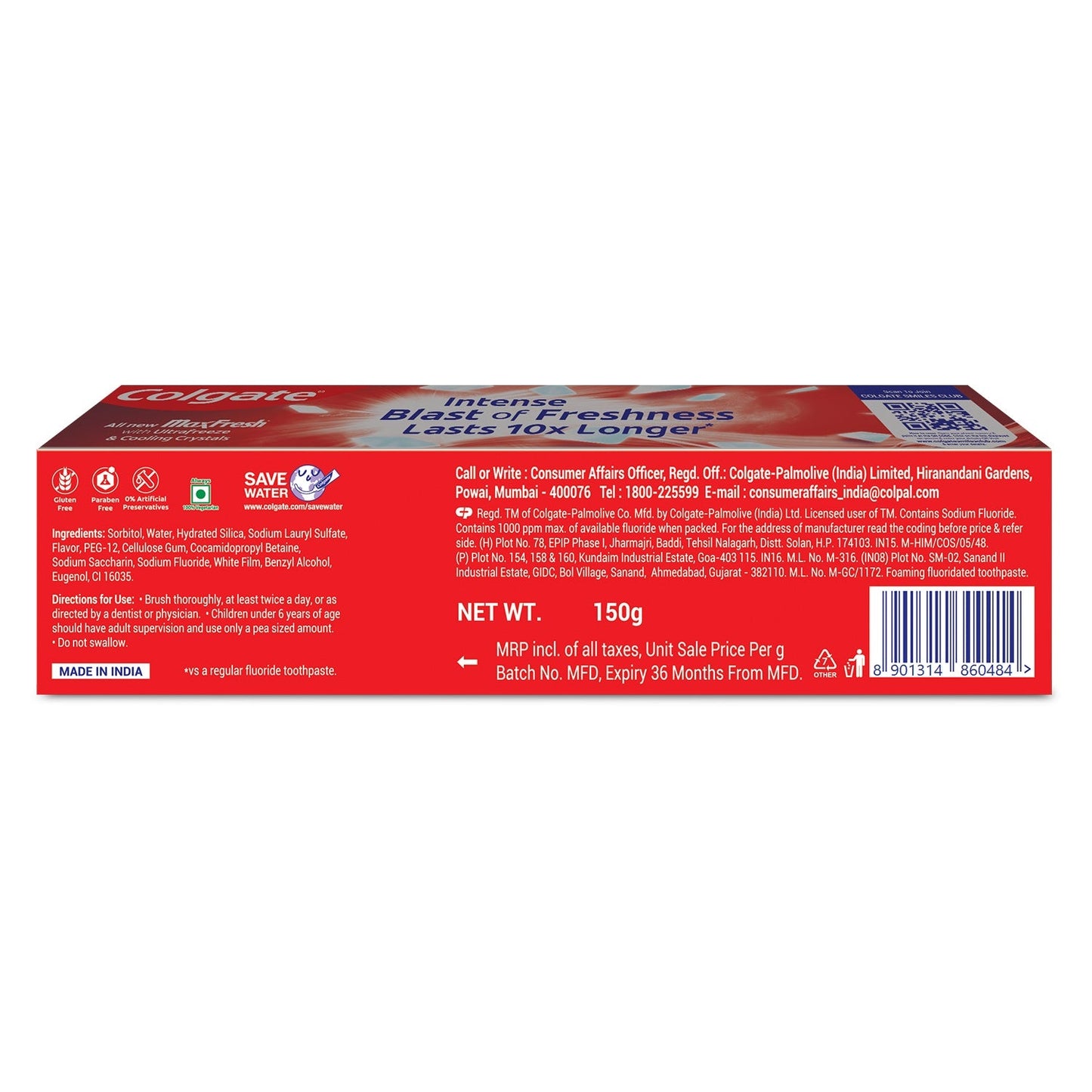 Colgate Maxfresh Red Toothpaste 150 gm