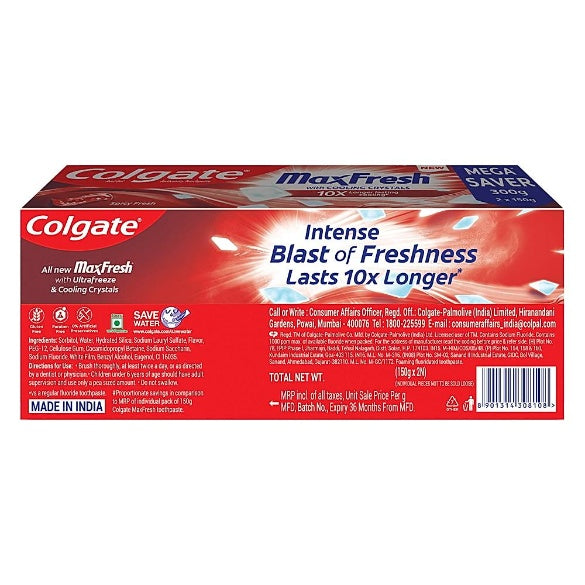 Colgate Maxfresh Toothpaste 2x150 g