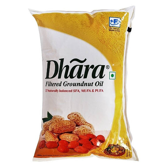 Dhara Filtered Groundnut Oil Pouch 1 ltr