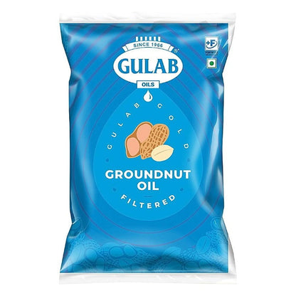 Gulab Filtered Groundnut Oil Pouch 870 g