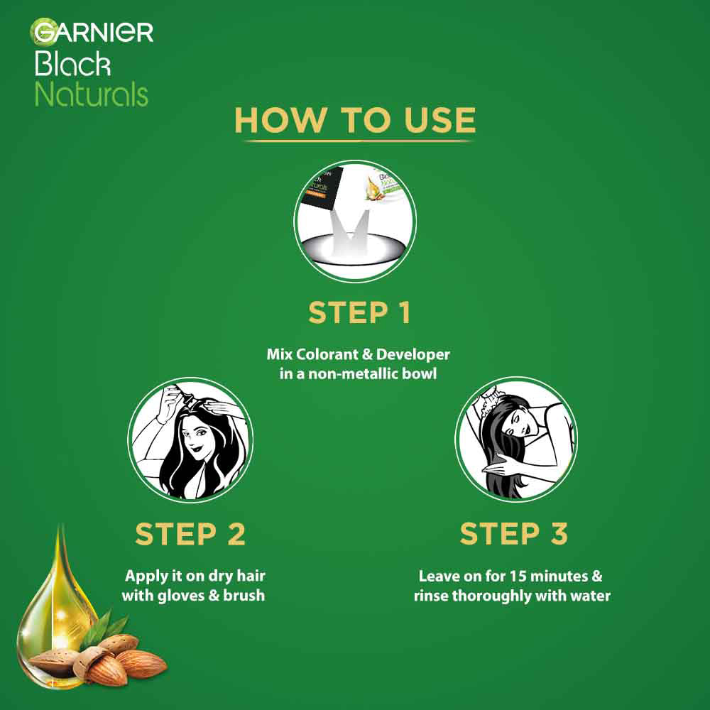 Garnier Natural Deep Black 1 Hair Colour 20 ml