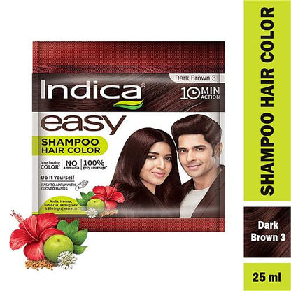 Indica Easy Dark Brown Hair Colour 25 ml
