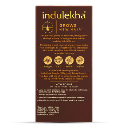 Indulekha Bringha Oil, Reduces Hair Fall And Grows New Hair, 1 Ayurvedic Oil 100 ml
