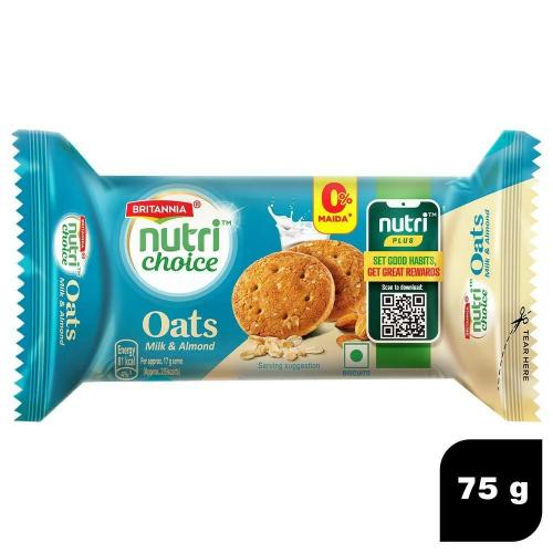 Britannia Nutri Choice Heavens 75 gm (milk almonds)